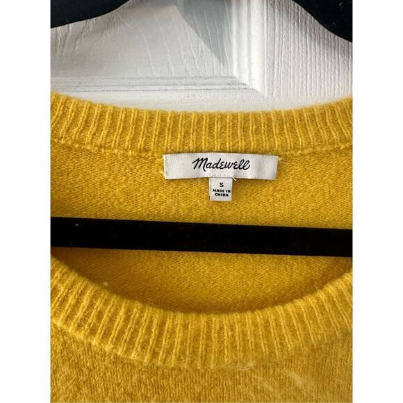 Madewell Striped Gladwell Balloon-Sleeve Pullover Sweater / SMALL / HEATHER MULB - Picture 4 of 5